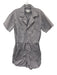 Pistola Size S Dusty Purple Cotton Blend Short Sleeve Button Front Romper Dusty Purple / S