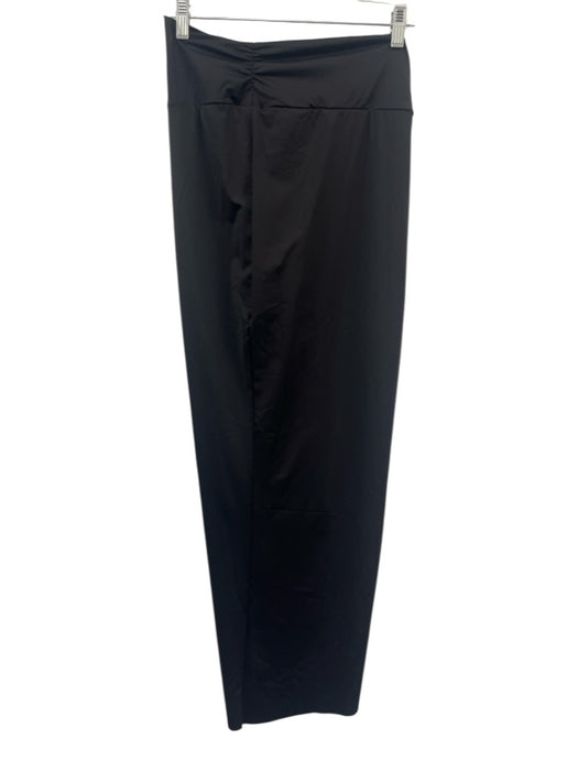 SKIMS Size M Black Nylon Blend Elastic Waist Twist Detail Front Slit Swim Skirt Black / M