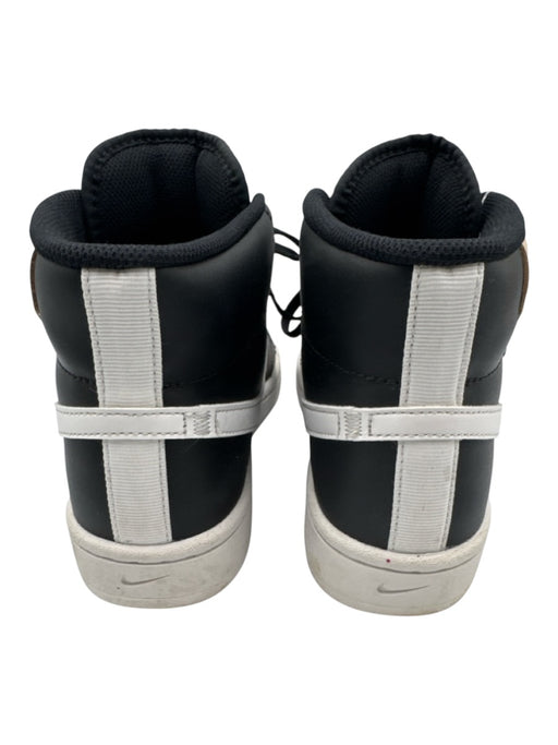 Nike Shoe Size 8.5 Black & White Leather Upper Swoosh Side High Top Sneakers Black & White / 8.5