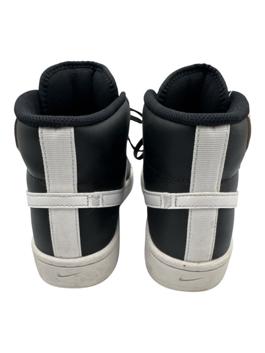 Nike Shoe Size 8.5 Black & White Leather Upper Swoosh Side High Top Sneakers Black & White / 8.5