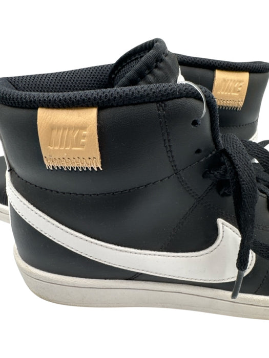 Nike Shoe Size 8.5 Black & White Leather Upper Swoosh Side High Top Sneakers Black & White / 8.5