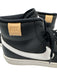 Nike Shoe Size 8.5 Black & White Leather Upper Swoosh Side High Top Sneakers Black & White / 8.5
