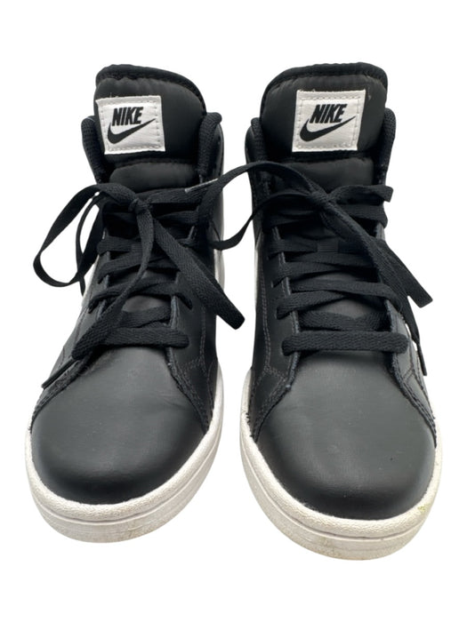 Nike Shoe Size 8.5 Black & White Leather Upper Swoosh Side High Top Sneakers Black & White / 8.5