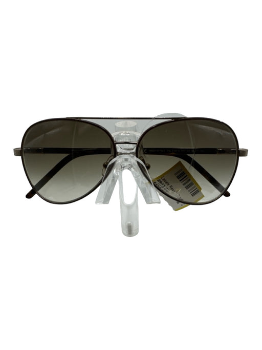 Yves Saint Laurent Tortoise & Silver Acetate Aviator Sunglasses Tortoise & Silver
