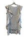 Koch Size M White Polyester Wide Round Neck Sleeveless Flutter Sleeve Dress White / M