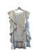 Koch Size M White Polyester Wide Round Neck Sleeveless Flutter Sleeve Dress White / M