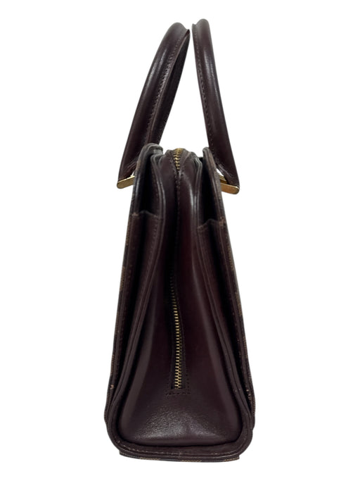 Louis Vuitton Brown Print Coated Canvas Gold hardware Damier Ebene Zip Up Bag Brown Print / S