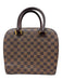 Louis Vuitton Brown Print Coated Canvas Gold hardware Damier Ebene Zip Up Bag Brown Print / S