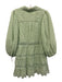 Alice + Olivia Size 6 Seafoam Green Polyester & Cotton Eyelet Flowers Dress Seafoam Green / 6