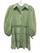 Alice + Olivia Size 6 Seafoam Green Polyester & Cotton Eyelet Flowers Dress Seafoam Green / 6