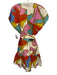 Rebecca Vallance Size 6 Red, Blue, Multi Linen Blend Button Front Mini Dress Red, Blue, Multi / 6