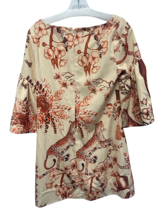 Mestiza New York Size XS Cream, Orange, Brown Polyester Jungle Print Mini Dress Cream, Orange, Brown / XS