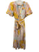 Marie Oliver Size 0 Yellow, Blue, White Rayon & Silk Tie Dye Button Down Dress Yellow, Blue, White / 0