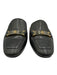 Tory Burch Shoe Size 6.5 Black Leather Round Toe Buckle Logo Mules Black / 6.5