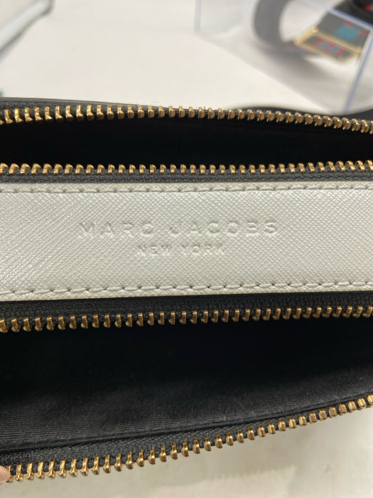 Marc Jacobs Navy, Black, Red Saffiano Leather Zip Close Colorblock Bag