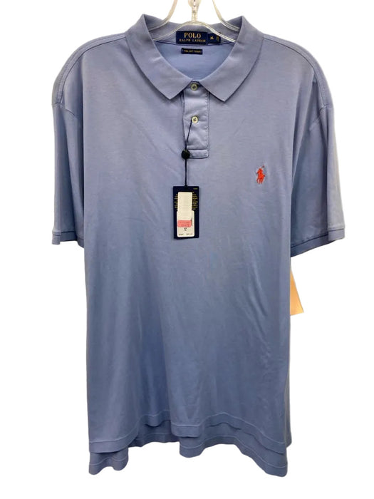 Polo NWT Size XL Light blue Cotton Solid Polo Men's Short Sleeve