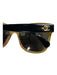 Chanel Black & Yellow Plastic Wayfarer Logo silver hardware Sunglasses Black & Yellow