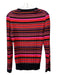 Trina Turk Size S Black Red & Pink Cotton Blend Striped Long Sleeve Ribbed Top Black Red & Pink / S