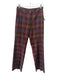 Trina Turk Size 4 Green & Pink Plaid hook & zip Straight Pants Green & Pink / 4