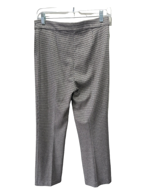 Theory Size 4 Gray Beige Black Viscose Blend Houndstooth High Rise Crop Pants Gray Beige Black / 4