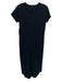 Frank & Eileen Size S Black Cotton Short Sleeve Crew Neck Raw Hem T-shirt Dress Black / S
