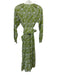 ME + EM Size XS Green & White Cotton Eyelet Lace Embroidered Flowers Dress Green & White / XS