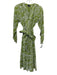 ME + EM Size XS Green & White Cotton Eyelet Lace Embroidered Flowers Dress Green & White / XS