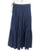 Staud Size S Navy Blue Cotton Halter Top Tie Neck Tiered Maxi skirt Skirt Set Navy Blue / S