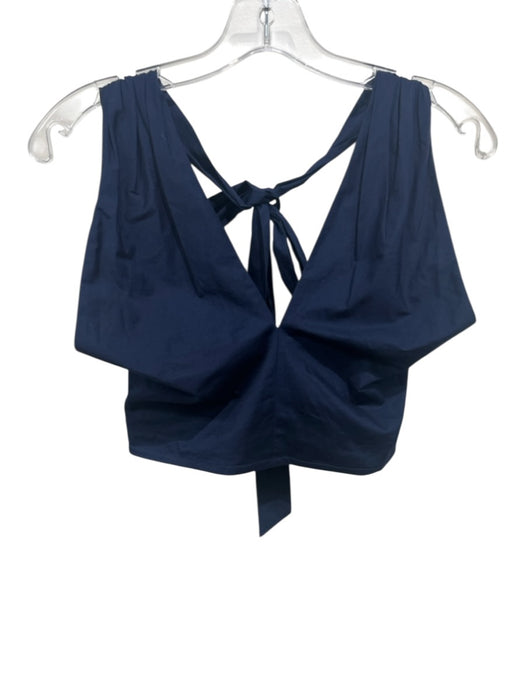 Staud Size S Navy Blue Cotton Halter Top Tie Neck Tiered Maxi skirt Skirt Set Navy Blue / S