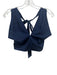 Staud Size S Navy Blue Cotton Halter Top Tie Neck Tiered Maxi skirt Skirt Set Navy Blue / S