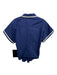 Tuckernuck Size S Navy Blue & White Cotton Contrast Trim Short Sleeve Collar Top Navy Blue & White / S