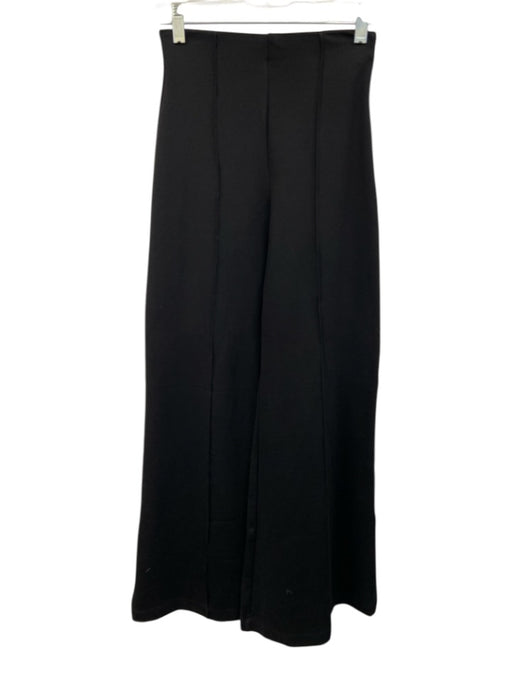Quince Size XS Black Rayon & Nylon Side Zip Pleat Detail Pull On Wide Leg Pants Black / XS