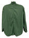 A Shirt Thing Size S Green Cotton Ruffle Trim Oversize Long Sleeve Top Green / S