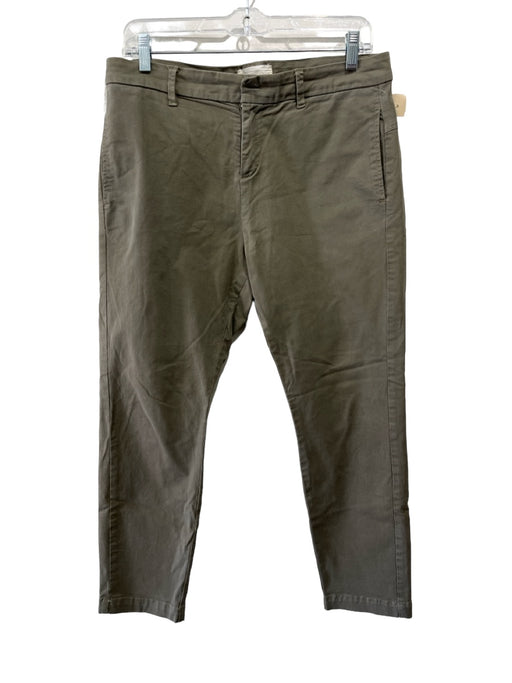 Nili Lotan Size 10 Green Cotton & Elastic Mid Rise Skinny 4 Pocket Pants Green / 10