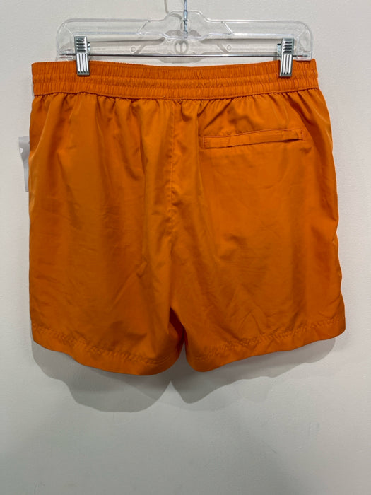 Burberry Size L AS IS Orange Elastic Waist Men's Swim Trunks