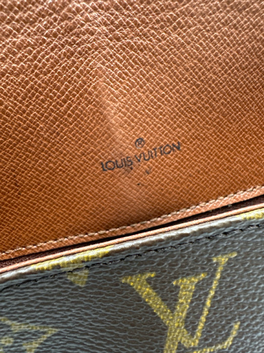 Louis Vuitton Brown Coated Canvas Monogram Flap Top Adjustable Strap Bag