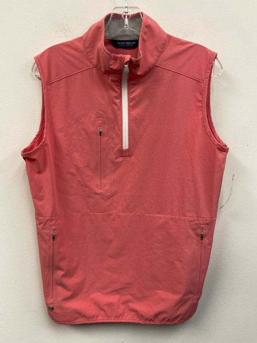 Peter Millar NWT Size S Pink Polyester Solid Zipper Men's Vest