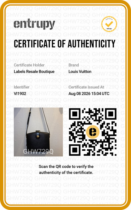 Louis Vuitton Black Leather Epi Gold Hardware Crossbody Bag