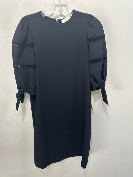 See By Chloe Size XS / 34 Black Back Zip Ladder Lace Half Sleeve Dress