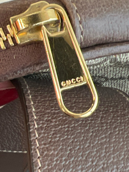 Gucci Brown, Green & Red Canvas & Leather Belt bag Logo Accessories - Women