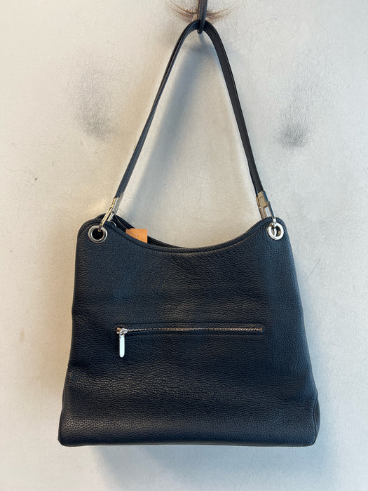 Kate Spade Black Leather Two Strap Gold Hardware Inner Pockets Bag