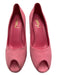 Yves Saint Laurent Shoe Size 36.5 Pink Suede Peep Toe Closed Heel Stiletto Pumps Pink / 36.5