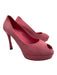 Yves Saint Laurent Shoe Size 36.5 Pink Suede Peep Toe Closed Heel Stiletto Pumps Pink / 36.5