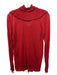 Linda Loudermilk Size M Brick Red Lyocell Rouched Detail Solid Long Sleeve Top Brick Red / M