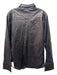 Loudermilk Size 6 Black Leather Silk Solid Button up Top Black / 6