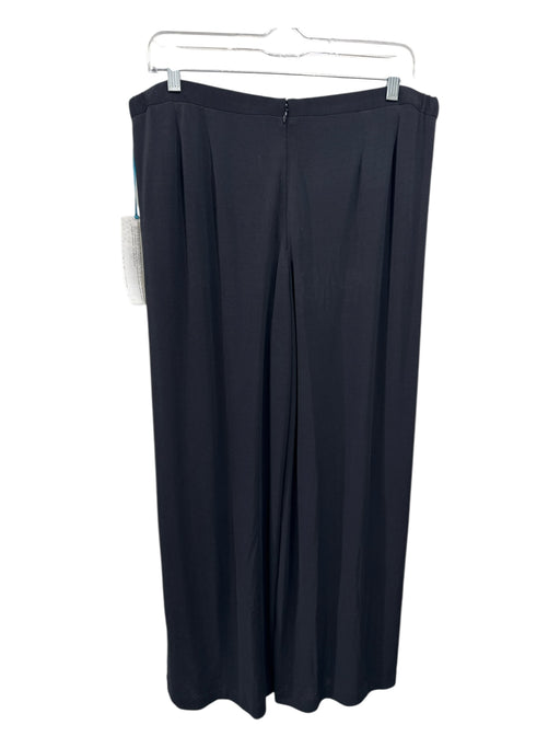 Linda Loudermilk Size XL Black Bamboo Blend Elastic Waist Back Zip Pants Black / XL