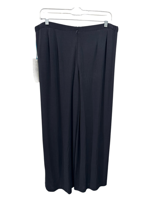 Linda Loudermilk Size XL Black Bamboo Blend Elastic Waist Back Zip Pants Black / XL