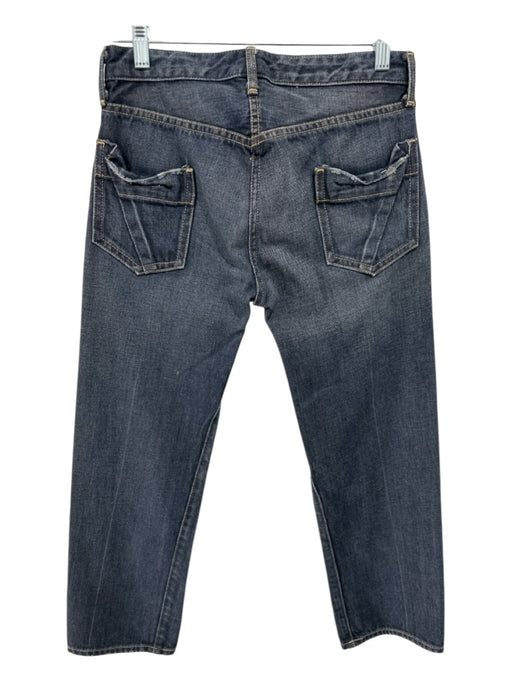 Linda Loudermilk Size 25 Medium Wash Cotton Distressed Edges Low Rise Jeans Medium Wash / 25