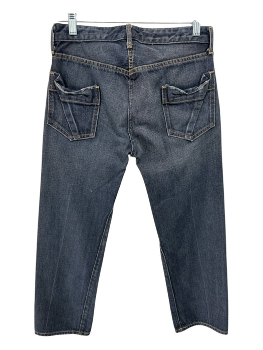 Linda Loudermilk Size 25 Medium Wash Cotton Distressed Edges Low Rise Jeans Medium Wash / 25