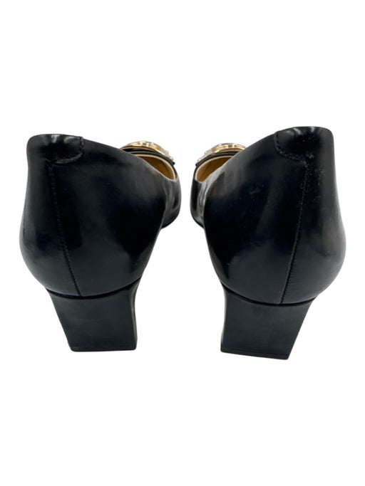 Coach Shoe Size 6.5 Black & Gold Leather Gold hardware Pointed Toe Pumps Black & Gold / 6.5
